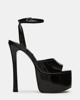 OLYSSIA Black Platform Stiletto Ankle Strap Women's Heel