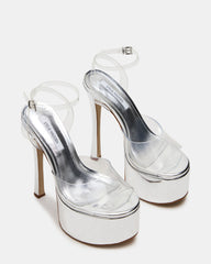 OLYSSIA Clear Platform Stiletto Ankle Strap Women's Heel