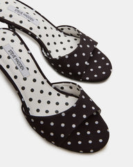 KENDRIX Black/White Mule Stiletto Women's Heel