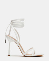 NERI White Patent Strappy Stiletto Round-Toe Women's Heel