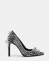NOIR Black Stud Pointed-Toe Stiletto Pump Women's Heels