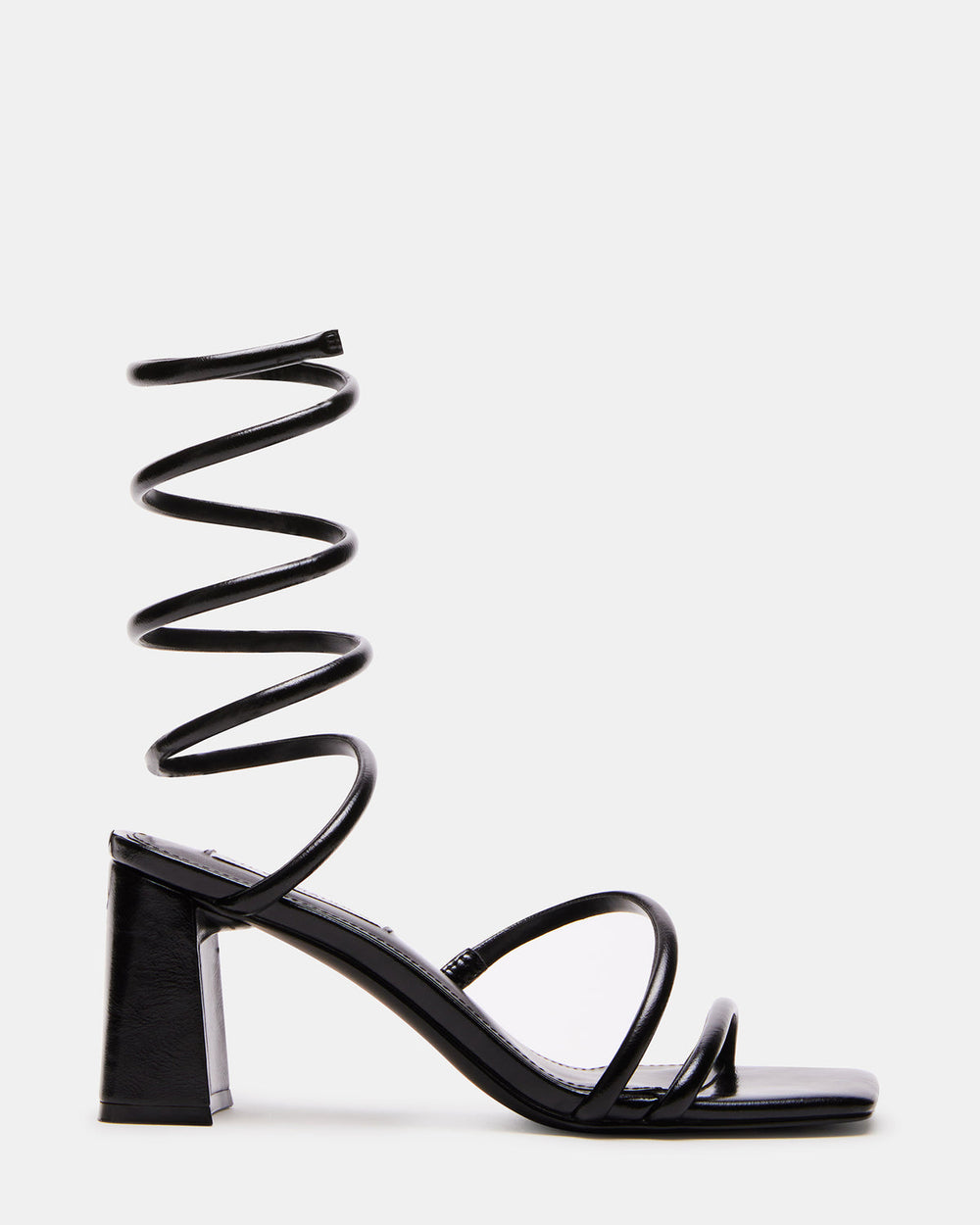 LOPEZ Black Women's Square Toe Strappy Heel