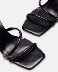 LOPEZ Black Women's Square Toe Strappy Heel