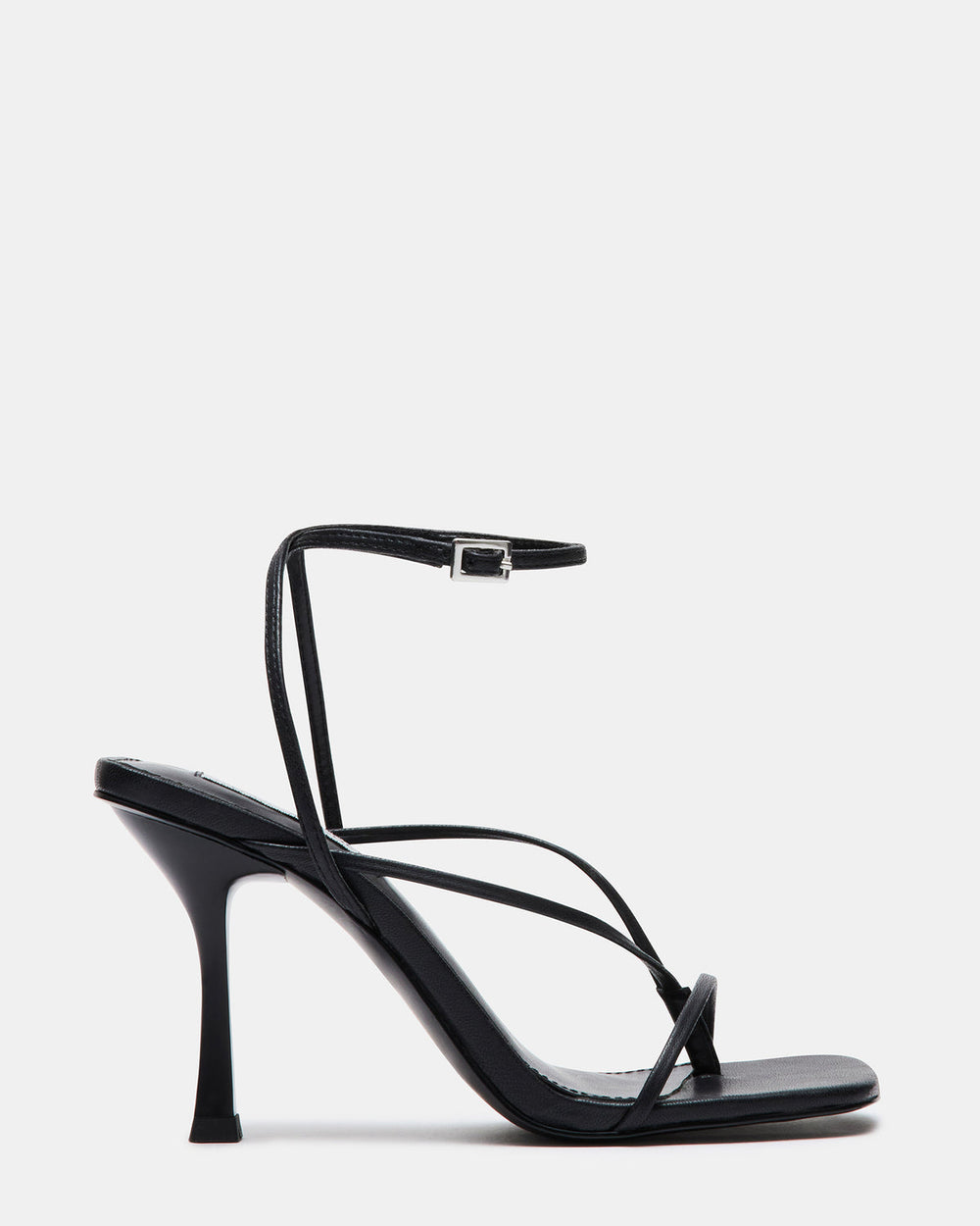 ANNIE Black Women's Strappy Square Toe Heel