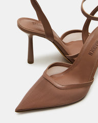 ALLIANCE Mesh Mocha Pointed-Toe Pump Women's Heel