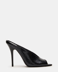 AGAZE Black Peep-Toe Stiletto Women's Heel