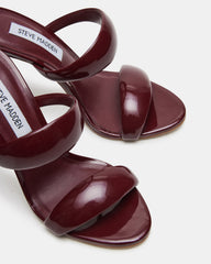 SATURN Wine Patent Stiletto Mule Women's Heel