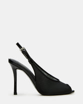 PRESCOTT Black Mesh Women's Slingback Stiletto Heel