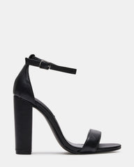 CARRSON Black Leather Women's Heel