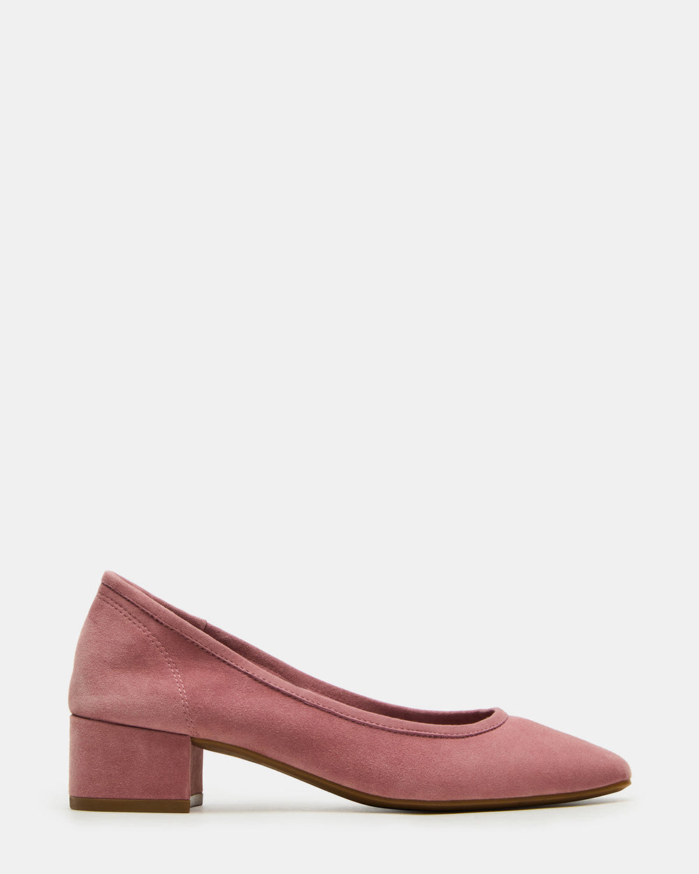 MOLLIE Mauve Suede Ballet Women's Block Heels