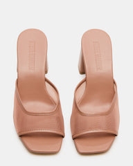 MADAME Mocha Square-Toe Mesh Mule Women's Heel