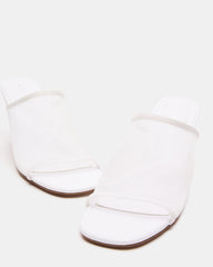 GLEAM White Women's Square-Toe Mule Heel