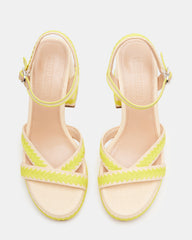 MIMOSA Yellow Women's Platform Block Heel