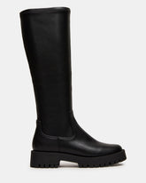 LABELLE Black Knee-High Lug Platform Women's Boot