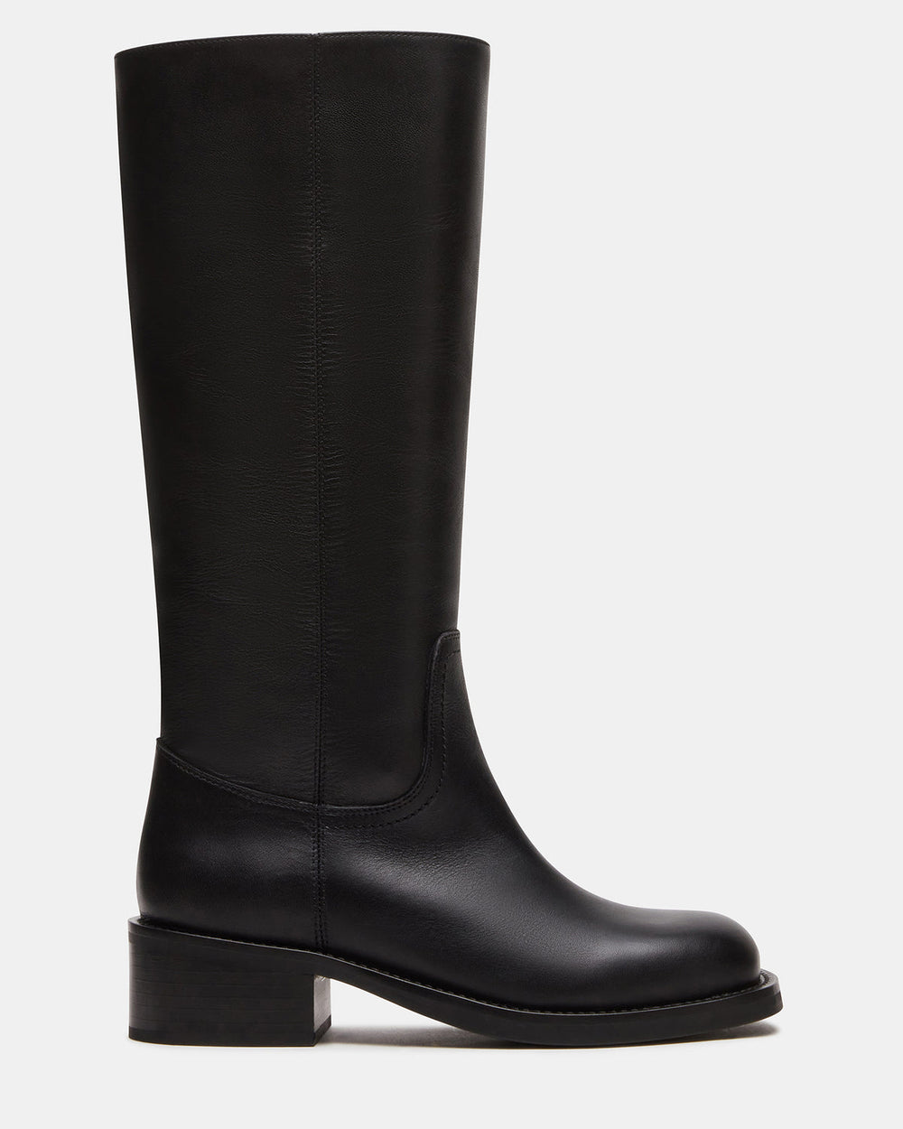 RIGGS Black Leather Square-Toe Women's Boot