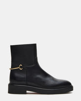DIABLO Black Leather Women's Ankle Boot