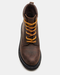 WYLDER Brown Leather Ankle Boot | Women's Booties