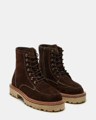 FOREST Brown Suede Lug Ankle Boot | Women's Booties