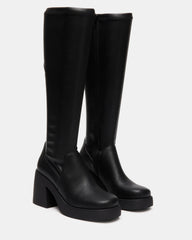 BERKLEIGH Black Wide Calf Women's Knee High Boot