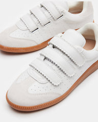 MOMENTUM White Velcro Low-Top Sneaker | Women's Sneakers