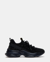 MAXIMA Black Rhinestones Women's Sneakers