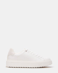 CATCHER White Suede Women's Low-Top Lace-Up Sneaker