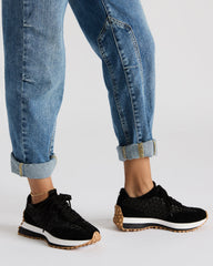 CAMPO Black/Beige Lace-Up Women's Sneaker