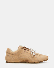 AZIEL Sand Suede Low-Top Lace-Up Women's Sneakers