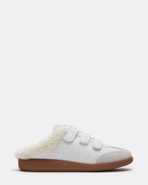 MEMENTO Faux Fur White Multi Slip-On Women's Sneaker