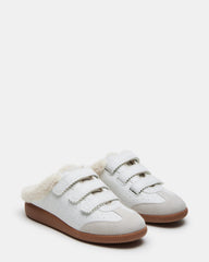 MEMENTO Faux Fur White Multi Slip-On Women's Sneaker
