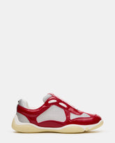 DUSTIN Red Mesh Lace-Up Low-Top Women's Sneaker