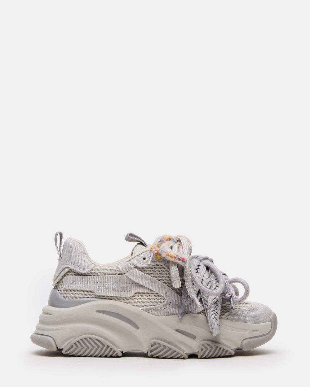 PRYCE Grey Low-Top Lace-Up Chunky Platform Women's Sneaker