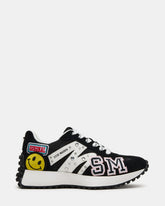 CAMPO Black Multi Patches Lace-Up Women's Sneaker