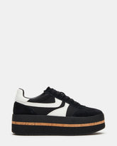 JUDGE Black Multi Platform Low-Top Lace-Up Women's Sneaker
