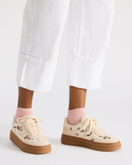 DODGE Floral Multi Low-Top Platform Women's Sneaker