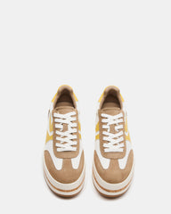 JUDGE Taupe Multi Platform Low-Top Lace-Up Women's Sneaker