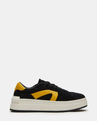 KICKFLIP Black Suede Platform Low-Top Sneaker | Women's Sneakers