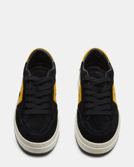 KICKFLIP Black Suede Platform Low-Top Sneaker | Women's Sneakers