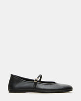 BESETTE Black Leather Mary Jane Ballet Women's Flat