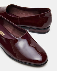 RANDALL Burgundy Patent Ballet Women's Flat