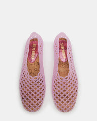 GROVE Pink Square-Toe Jelly Women's Flat
