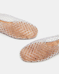 GROVE Clear Square-Toe Jelly Women's Flat
