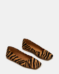 NURTURE Zebra Square-Toe Ballet Women's Flat