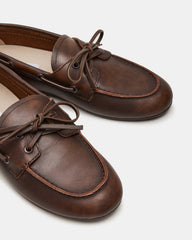 SAG Brown Leather Women's Boat Shoe