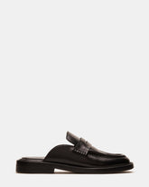 MULBERRY Black Leather Women's Slip-On Mule Flat