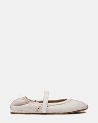ANAYA White Distressed Mary Jane Ballet Women's Flat