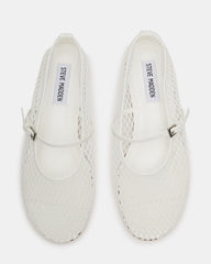 MAGS White Mary Jane Women's Ballet Flats