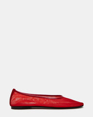 MEADOW Red Mesh Women's Ballet Flats