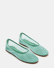 MEADOW Green Multi Mesh Women's Ballet Flats