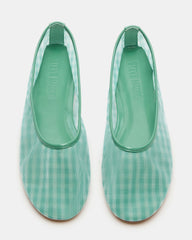 MEADOW Green Multi Mesh Women's Ballet Flats